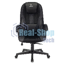 Кресло игровое Бюрократ Zombie 9 черный/серый, искусст.кожа/ткань, крестовина пластик