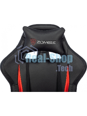 Кресло Zombie GAME TETRA черный/красный, экокожа, 120 кг, механизм качания