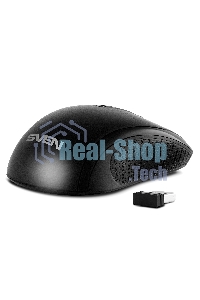 Мышь беспроводная SVEN RX-220W черный, 1600 dpi, радиоканал, USB, кнопки - 4