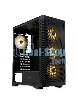 Компьютерный корпус HSPD M520, Mesh Mid Tower, черный, slide TG, 0.45 SPCC, 4x120мм ARGb ATX, mATX, mITX 160/330/184мм 2x2.5