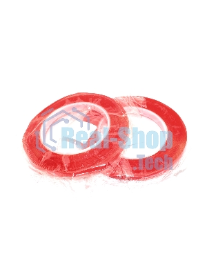 Скотч двусторонний прозрачный 3M с красной защитной лентой ширина 10 мм 25 м 2 шт. 112201