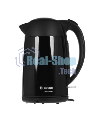 Чайник электрический Bosch TWK3P423 1.7 л, 2400 Вт, черный (корпус: нержавеющая сталь)