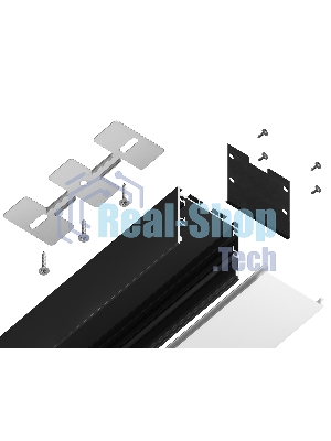 Алюминиевый профиль Ambrella light GP2550BK черный 2000*35*35