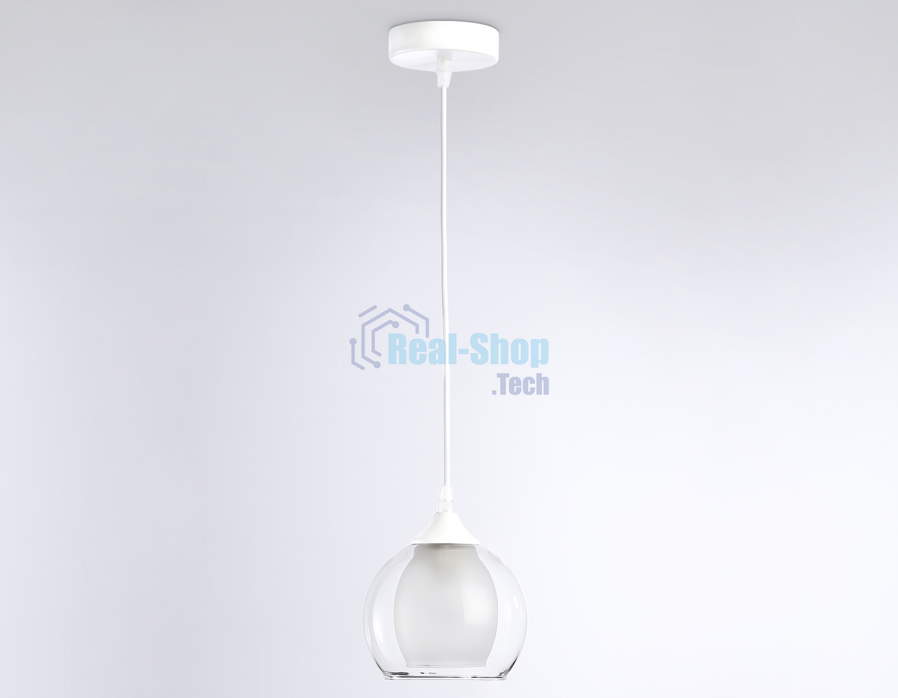 Светильник Ambrella light TR3538 WH/CL/FR белый/прозрачный/белый матовый E27 max 40W D130*800