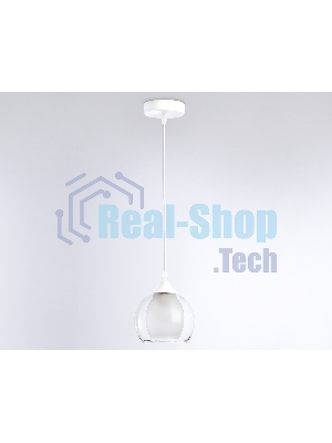 Светильник Ambrella light TR3538 WH/CL/FR белый/прозрачный/белый матовый E27 max 40W D130*800