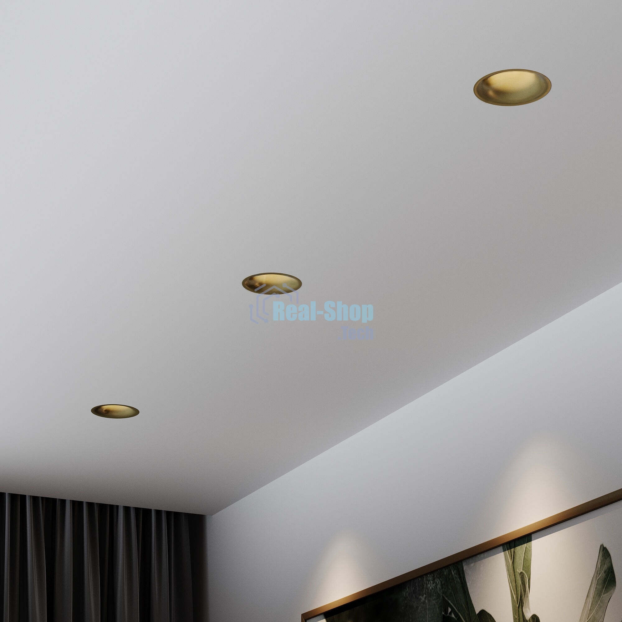 25070/LED 15W 4000K / светильник встраиваемый светодиодный / латунь
