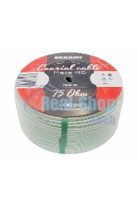 Кабель коаксиальный Rexant MARS HD, Cu/Al/CuSn, 96%, 75 Ом, бухта 100 м, белый