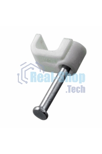 Крепеж кабеля плоский Rexant 6 х 4 мм, белый (упак. 20 шт)