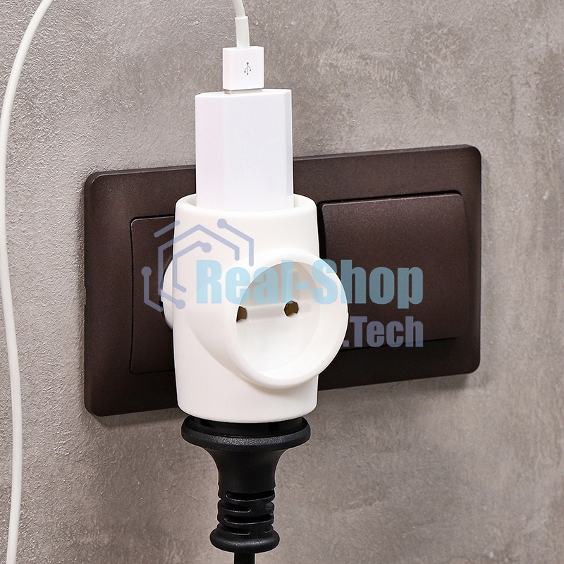 Тройник электрический Rexant без заземления 220 В, 6A