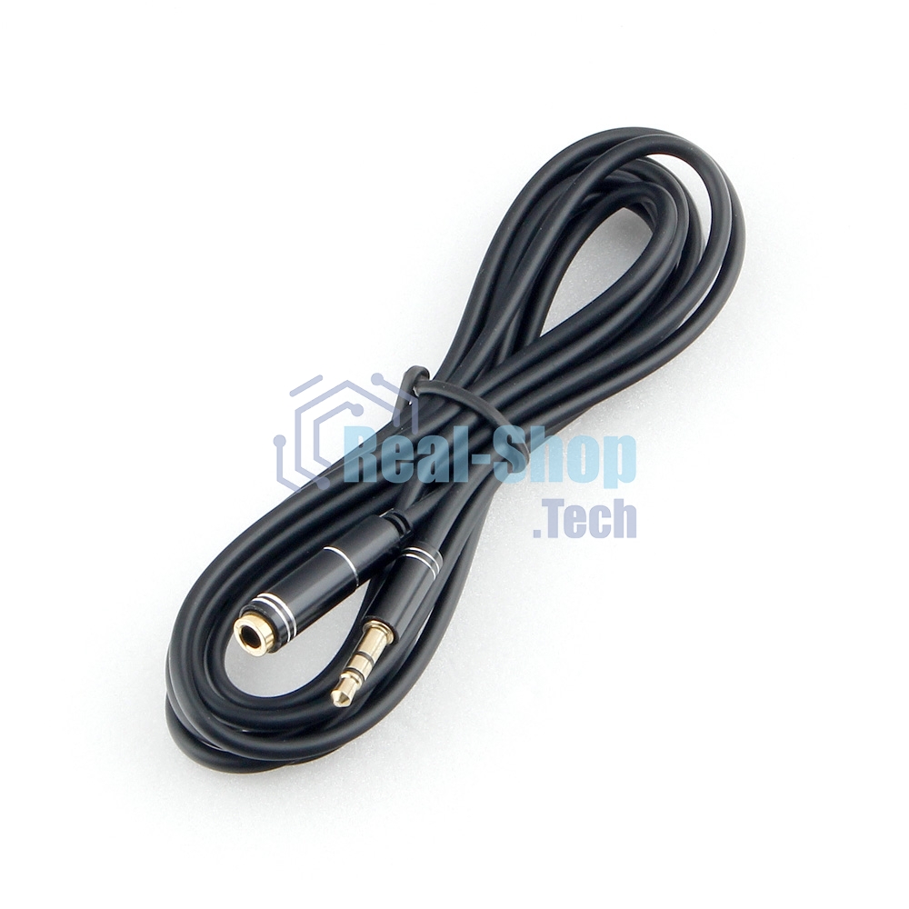 Кабель аудио удлинительный Cablexpert CCAB-02-35MF-2MB. 3.5 Jack (M)/3.5 Jack (F), черный, 2м, блистер