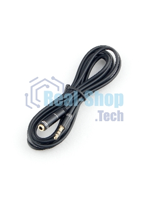 Кабель аудио удлинительный Cablexpert CCAB-02-35MF-2MB. 3.5 Jack (M)/3.5 Jack (F), черный, 2м, блистер