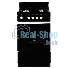 Плита газовая De Luxe 5040.38Г (Щ) черный, конфорок 4 шт, духовка 43 л, 50 см x 85 см x 50 см