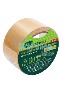 Лента клейкая двусторонняя Сибртех, 50мм х 10м, на тканевой основе