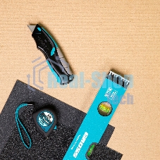 Нож Gross ремонтно-монтажный, трехкомп. рук-ка, авто выброс/возврат лезвия пистол типа,170мм, 5 з.л