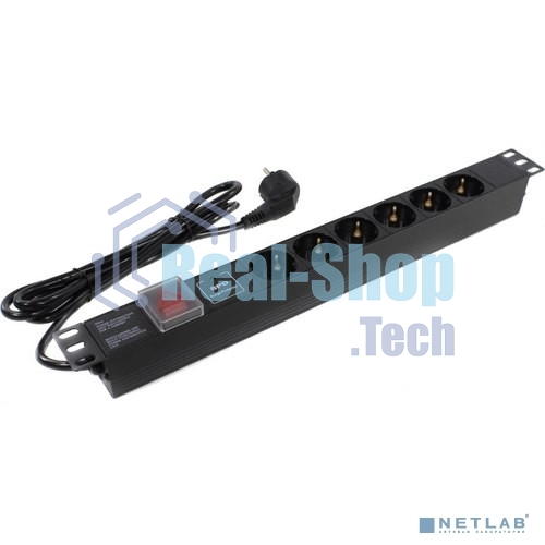 Блок розеток горизонтальный ExeGate ServerPro PDU-19H608 Al-6S-EU2-SW-SPD1, 19
