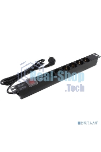 Блок розеток горизонтальный ExeGate ServerPro PDU-19H608 Al-6S-EU2-SW-SPD1, 19