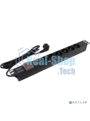 Блок розеток горизонтальный ExeGate ServerPro PDU-19H608 Al-6S-EU2-SW-SPD1, 19