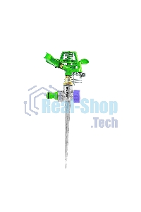 Разбрызгиватель латунный Palisad импульсный, с регулировкой угла горизонт. распыления до 26 м