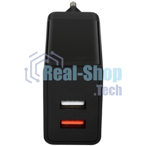 Автомобильное зарядное устройство Qumo Energy light (Charger 0034), 2USB, 2А, черный