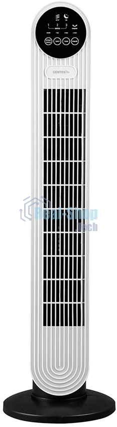 Вентилятор Centek CT-5083 белый/чёрный, напольный, 48 Вт, 3 скорости, колонный