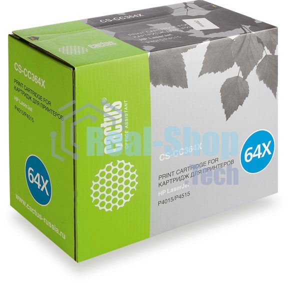 Картридж лазерный Cactus CS-CC364XS черный (24000 стр.) для HP Laser Jet P4015/P4515