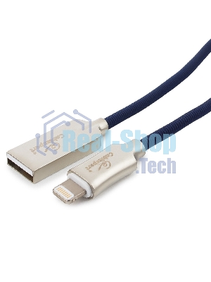 Кабель USB Cablexpert для Apple CC-P-APUSB02Bl-1M, MFI, AM/Lightning, серия Platinum, длина 1м, синий, блистер
