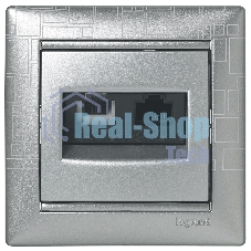 Valena Розетка двойная RJ45 кат.6е UTP + RJ11, алюм. Valena Розетка двойная RJ45 кат.6е UTP + RJ11, алюм.