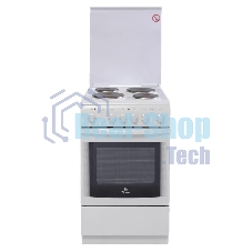 Плита электрическая De Luxe 506004.00Э (кр) белый, конфорок 4 шт, духовка 60 л, 50 см x 85 см x 60 см