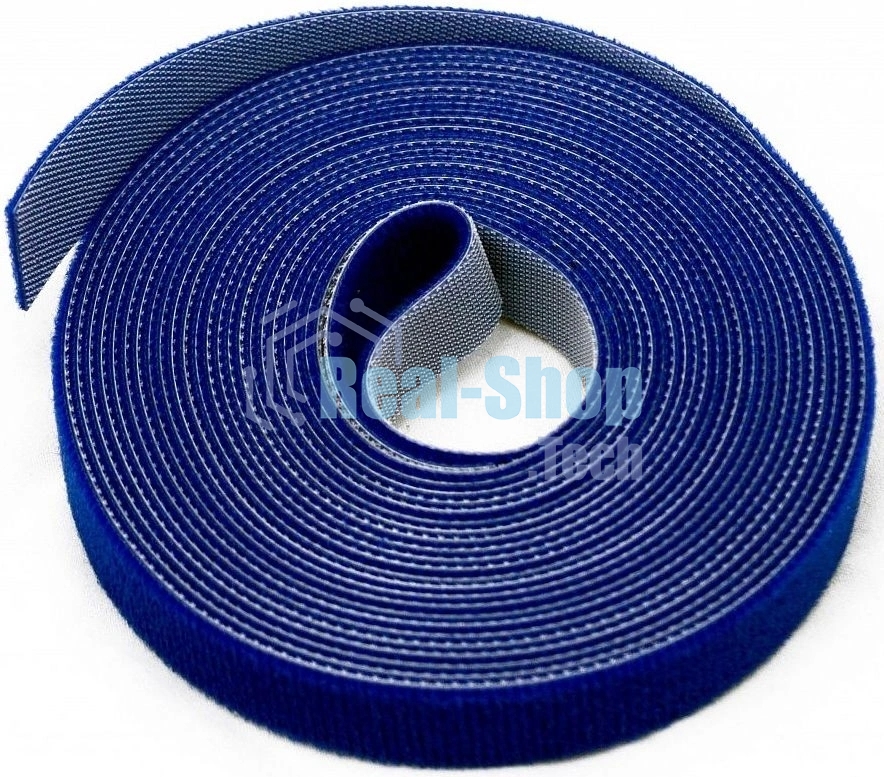 Лента (липучка) Hyperline WASNR-5x25-BL в рулоне, ширина 25 мм, длина 5 м, синяя