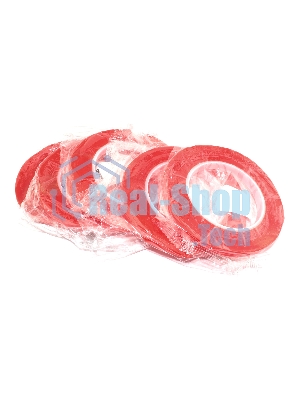 Скотч двусторонний прозрачный 3M с красной защитной лентой ширина 10 мм 25 м 5 шт. 112202