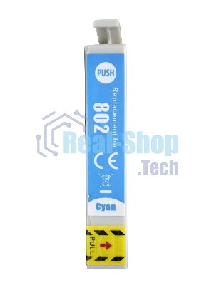 Картридж струйный Sakura C13T08024011 (T0802) для Epson, голубой, 7,4 мл.