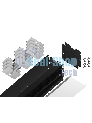Алюминиевый профиль Ambrella light GP2550BK черный 2000*35*35
