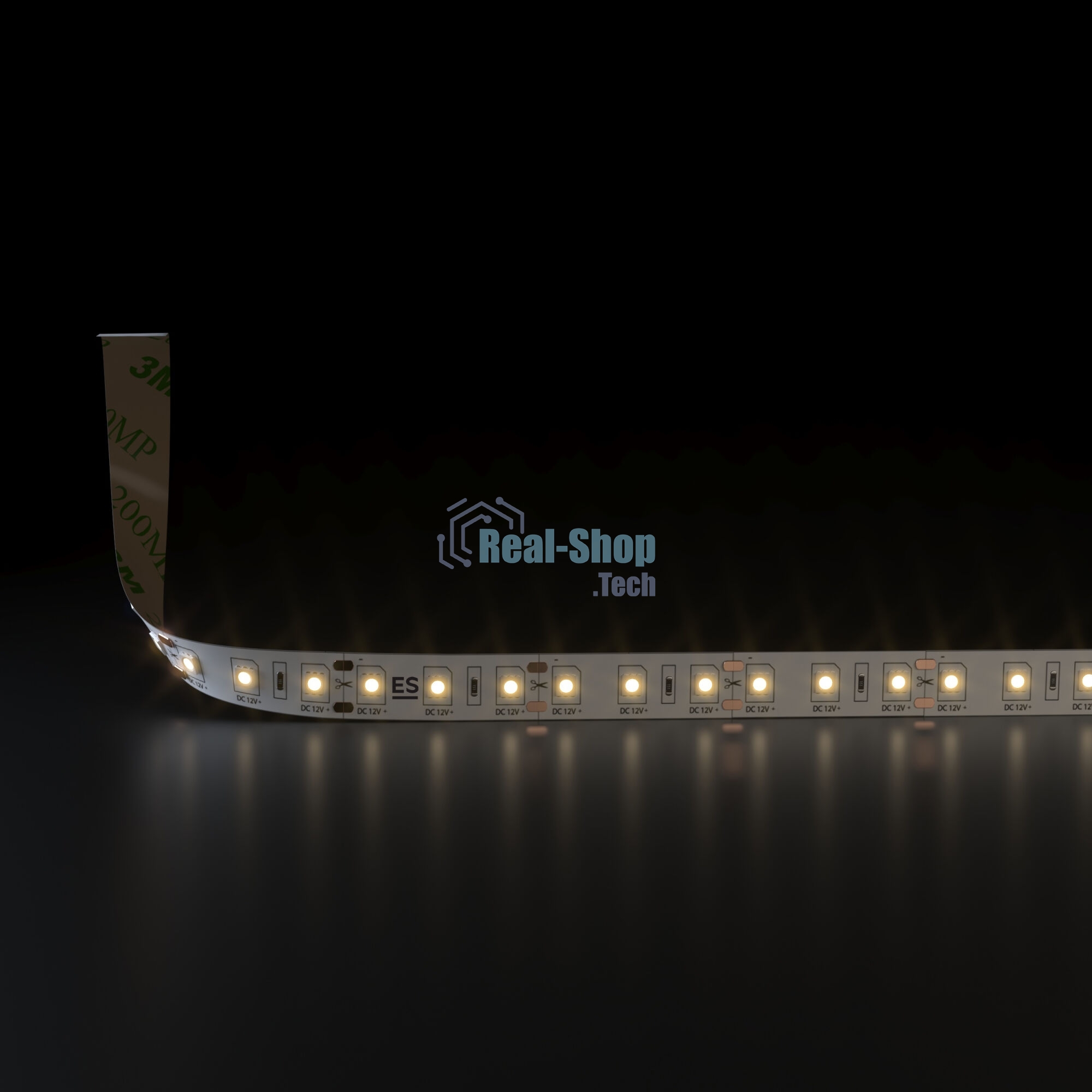 Лента светодиодная 5050 12V 60Led 14,4W IP20 / 60Led 14,4W IP20 3300K теплый белый