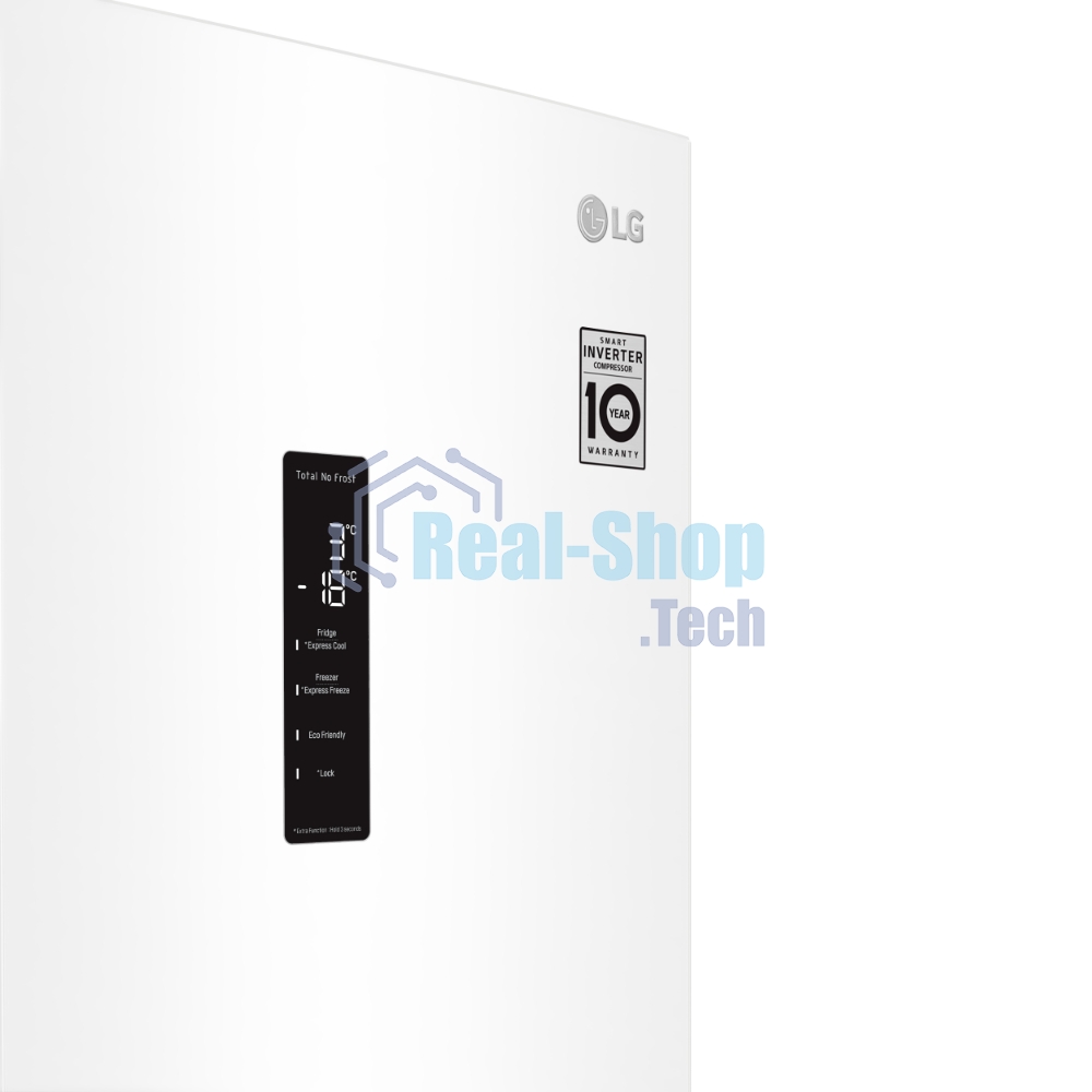 Холодильник LG GA-B509CQSL белый двухкамерный 277/107л морозилка снизу, No Frost