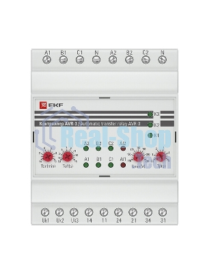 Контроллер АВР на 2 ввода с секционированием AVR-3 PROxima EKF rel-avr-3