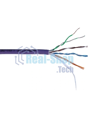 Кабель LANMASTER U/UTP, 4 пары, cat.5e, 350 МГц, LSZH, нг(А)-HF, фиолетовый, 305 м