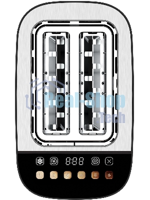 Тостер Vitek VT-T1003 стальной/черный, 900 Вт, 2 слота
