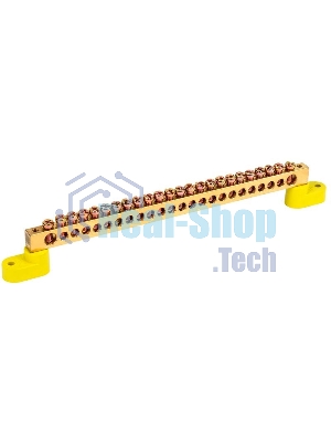 Шина IEK YNN-812-24C2-5 PE земля на двух угловых изол ШНИ-8х12-24-У2-Ж