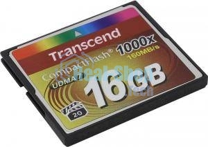Флеш карта Transcend Ultimate TS16GCF1000/CF (Compact Flash)/16 ГБ/UDMA 7, VPG 65/160 МБ/с