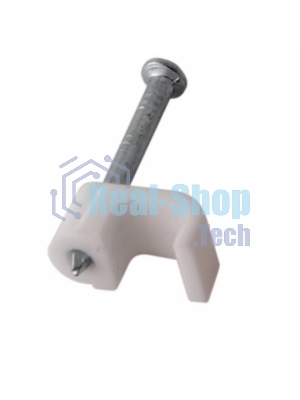 Крепеж кабеля плоский Rexant 4 х 2 мм, белый (упак. 20 шт)