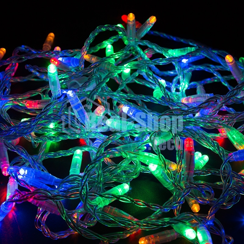 Гирлянда Neon-night Нить 10м, постоянное свечение, прозрачный ПВХ, 230В, цвет: Мультиколор