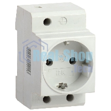 Розетка силовая РАр10-3-ОП с заземл. на DIN-рейку ИЭК MRD10-16