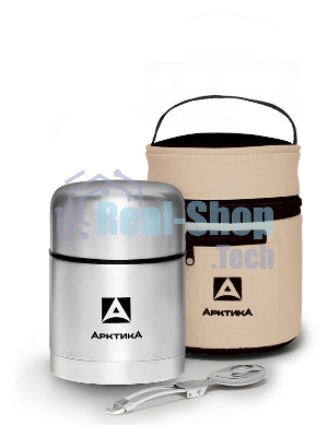 Термос Арктика, 301-500А, супер широкое горло, 0,5 л, для супа и еды в чехле, холод/тепло 12 ч