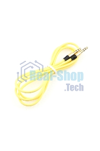 Кабель аудио Cablexpert CCAB-01-35MM-1MY, 3.5 Jack (M)/3.5 Jack (M), желтый. 1м, блистер