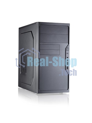 Компьютерный корпус с блоком питания 450Вт. Case Foxline FL-733, mATX, 2x5.25EXT, 2x3.5EXT, 5x3.5INT, 2xUSB 2.0, HDA, w/o FAN, w/450W ATX PSU, w/1.2m EU pwr cord