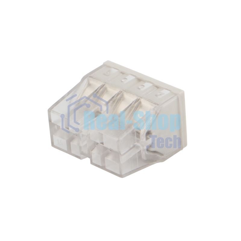 Экспресс-клемма Rexant СМК 2273-208, 8-проводная 0.5-2.5 мм², прозрачная (50 шт./уп.)