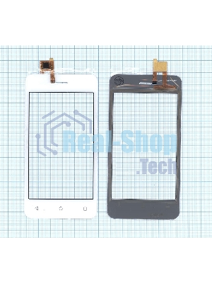 Сенсорное стекло (тачскрин) для Fly FS406 Stratus 5, белое