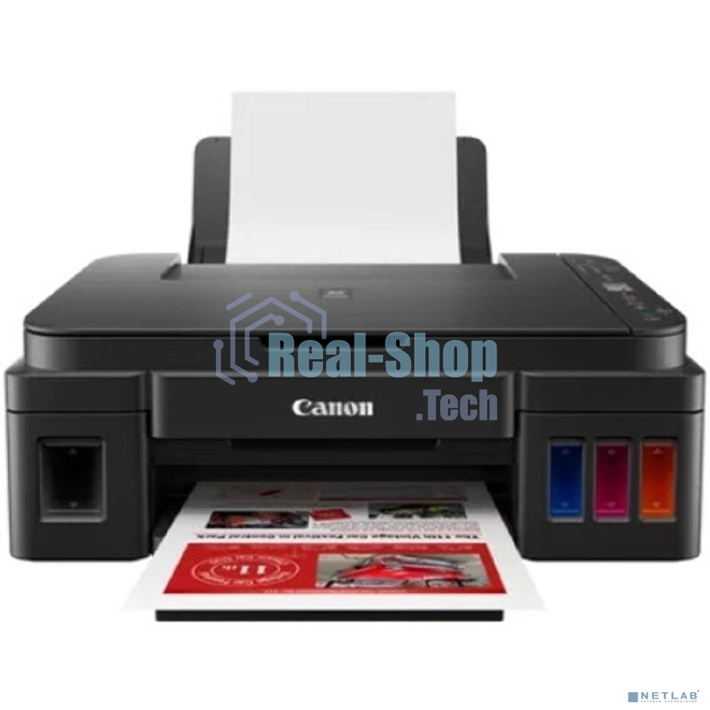 МФУ струйное Canon PIXMA G3416 (2315C052), А4, цветной, печ. 8.8 стр/мин. (ч/б) 5 стр/мин. (цвет), скан. до 3 стр/мин., 4800x1200 dpi (печать) 1200х600 dpi (скан.), USB, Wi-Fi