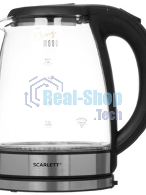 Чайник электрический Scarlett SC-EK27G36 1.8л. 1800Вт черный (корпус: стекло)