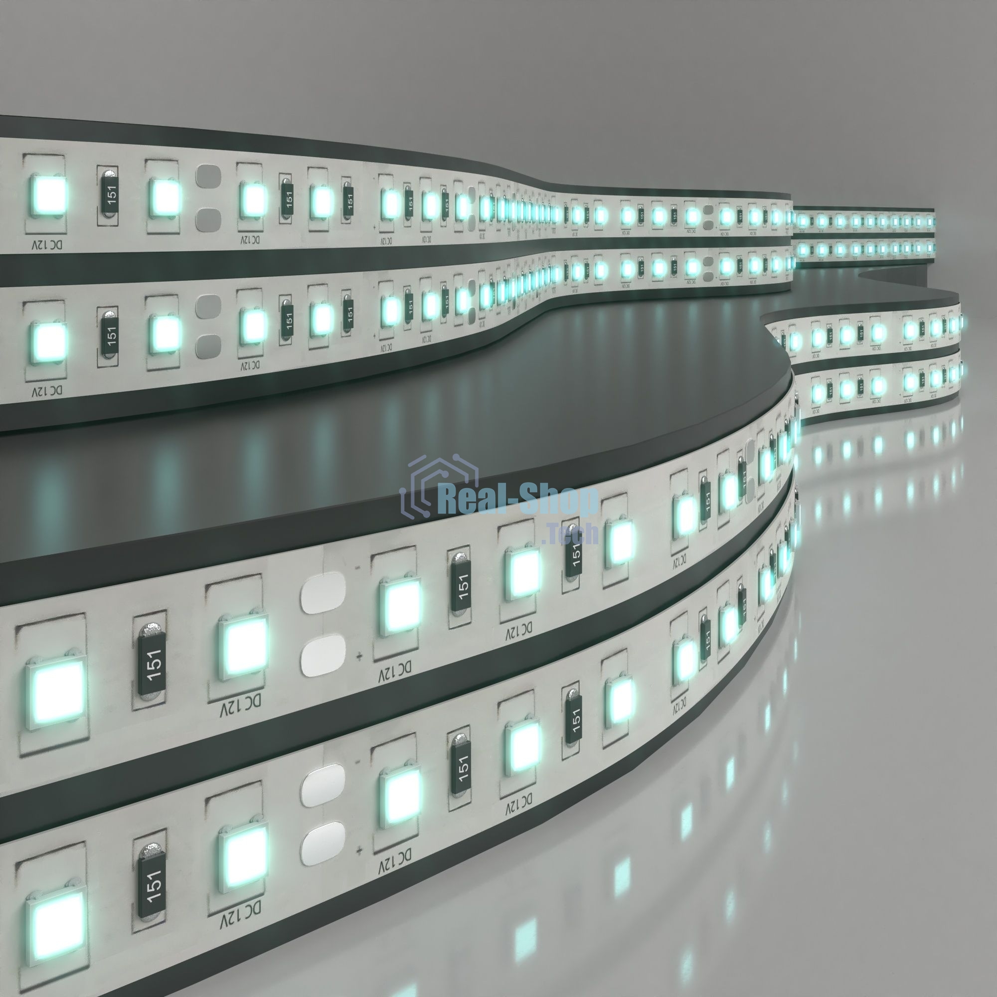Лента светодиодная 5050 12V 60Led 14,4W IP20 / 60Led 14,4W IP20 6500K холодный белый